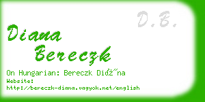 diana bereczk business card